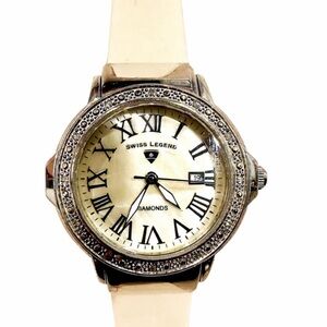 Swiss Legend Watch Accented with Diamonds and Mother Of Pearl Face - Silver
